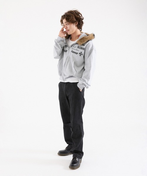 セール】FRONT LOGO ZIP UP FUR HOODIE（パーカー）｜FTW（エフティ
