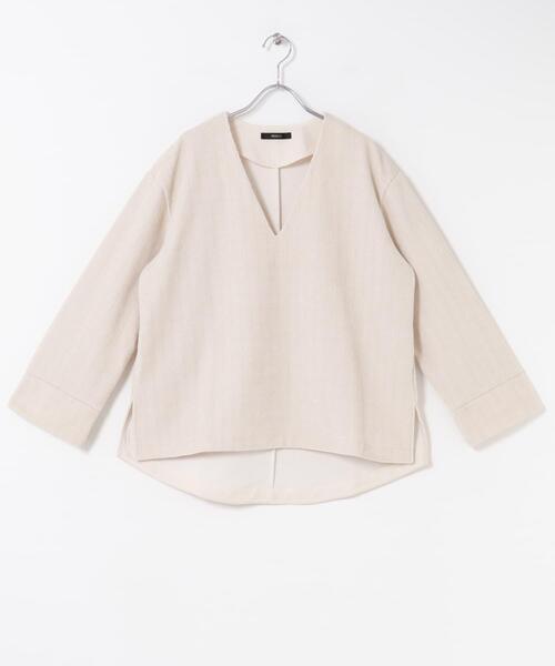 URBAN RESEARCH ROSSO WOMEN（アーバンリサーチ　ロッソ）の「Vネックモールラメプルオーバー（Tシャツ/カットソー・レディース・アイボリー/ネイビー・FREE）」の20枚目の写真