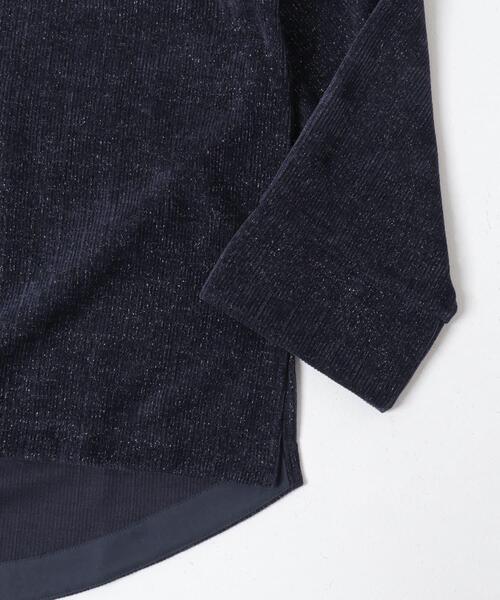 URBAN RESEARCH ROSSO WOMEN（アーバンリサーチ　ロッソ）の「Vネックモールラメプルオーバー（Tシャツ/カットソー・レディース・アイボリー/ネイビー・FREE）」の12枚目の写真