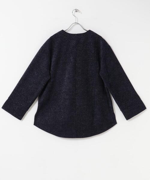 URBAN RESEARCH ROSSO WOMEN（アーバンリサーチ　ロッソ）の「Vネックモールラメプルオーバー（Tシャツ/カットソー・レディース・アイボリー/ネイビー・FREE）」の13枚目の写真