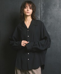 MAISON SPECIAL（メゾンスペシャル）の「《UNISEX》Radial Darts Prime-Over Open Collar Shirt/ラディアルダーツプライムオーバーオープンカラーシャツ【MAISON SPECIAL/メゾンスペシャル】（シャツ/ブラウス）」
