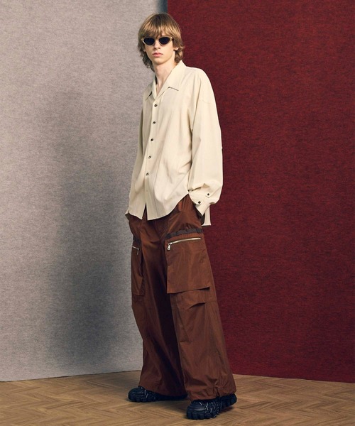 UNISEX》Radial Darts Prime-Over Open Collar Shirt/ラディアルダーツ
