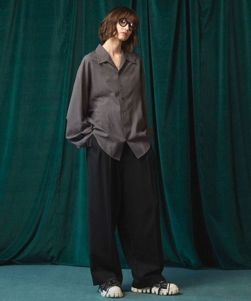 UNISEX》Radial Darts Prime-Over Open Collar Shirt/ラディアルダーツ