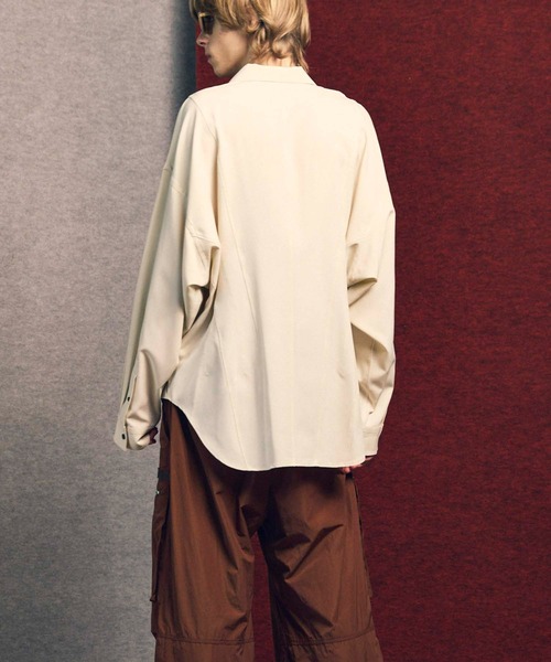 UNISEX》Radial Darts Prime-Over Open Collar Shirt/ラディアルダーツ