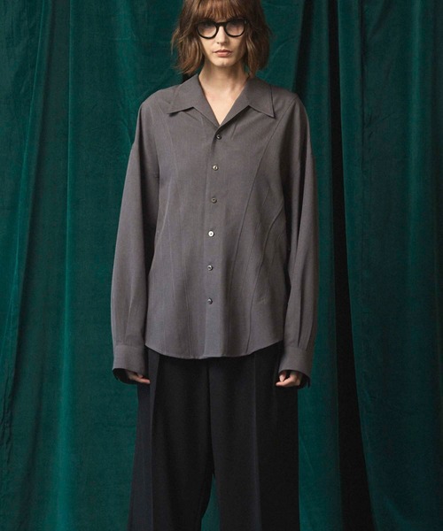 UNISEX》Radial Darts Prime-Over Open Collar Shirt/ラディアルダーツ