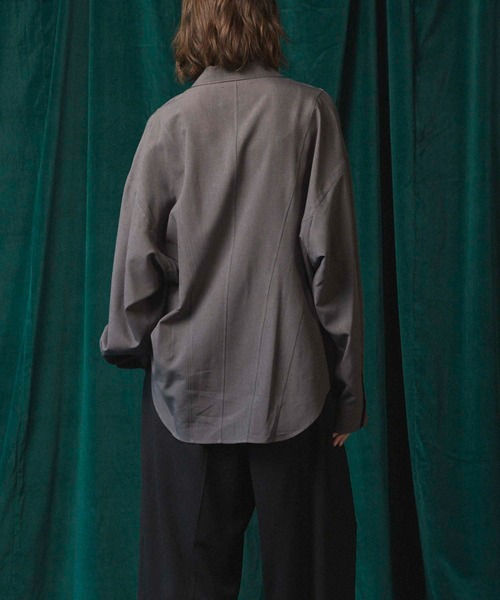 UNISEX》Radial Darts Prime-Over Open Collar Shirt/ラディアルダーツ