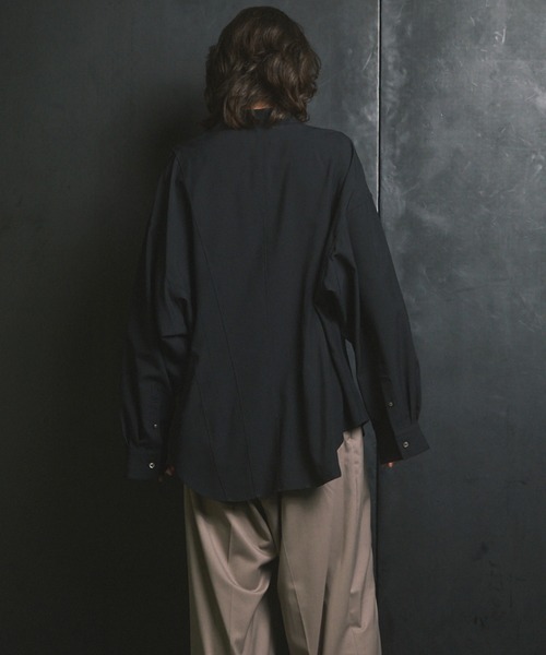 UNISEX》Radial Darts Prime-Over Open Collar Shirt/ラディアルダーツ