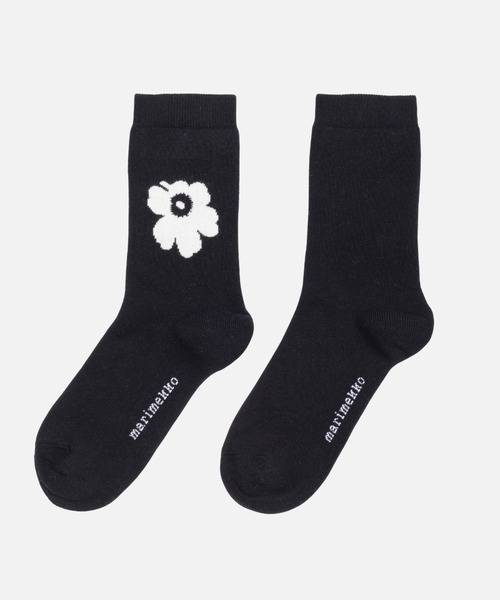 marimekko(マリメッコ)の「【kioski】 Pirtti Unikko / Socks(ソックス/靴下・レディース・ブラック・34/37/40)」の1枚目の写真