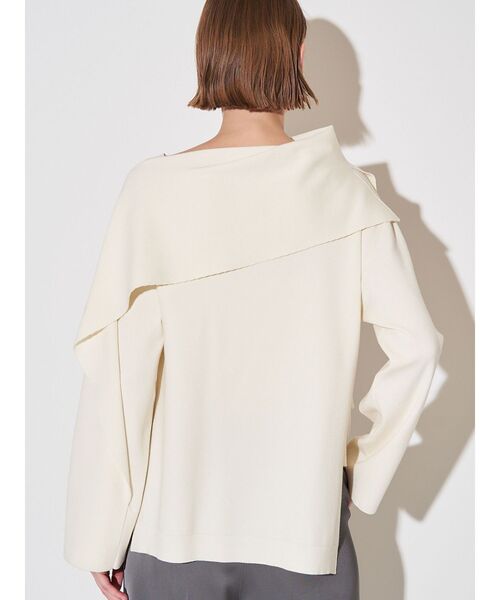 ELENDEEK（エレンディーク）の「アシンメトリーラッフルニット（ニット/セーター・レディース・ブラック/ブラウン/オフホワイト・FREE）」の11枚目の写真