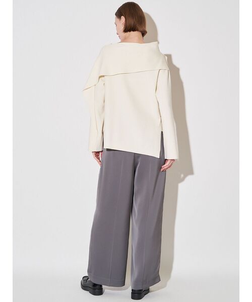 ELENDEEK（エレンディーク）の「アシンメトリーラッフルニット（ニット/セーター・レディース・ブラック/ブラウン/オフホワイト・FREE）」の14枚目の写真