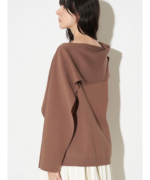 ELENDEEK（エレンディーク）の「アシンメトリーラッフルニット（ニット/セーター・レディース・ブラック/ブラウン/オフホワイト・FREE）」の16枚目の写真