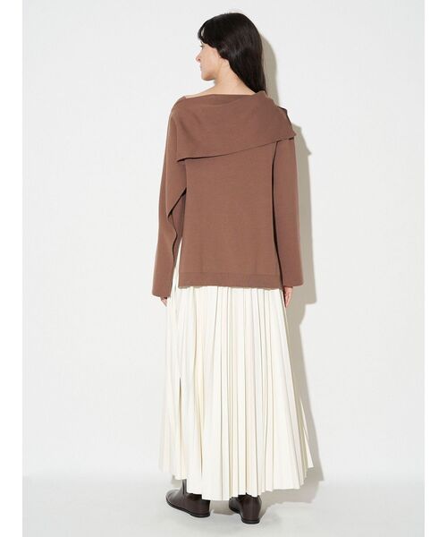 ELENDEEK（エレンディーク）の「アシンメトリーラッフルニット（ニット/セーター・レディース・ブラック/ブラウン/オフホワイト・FREE）」の20枚目の写真