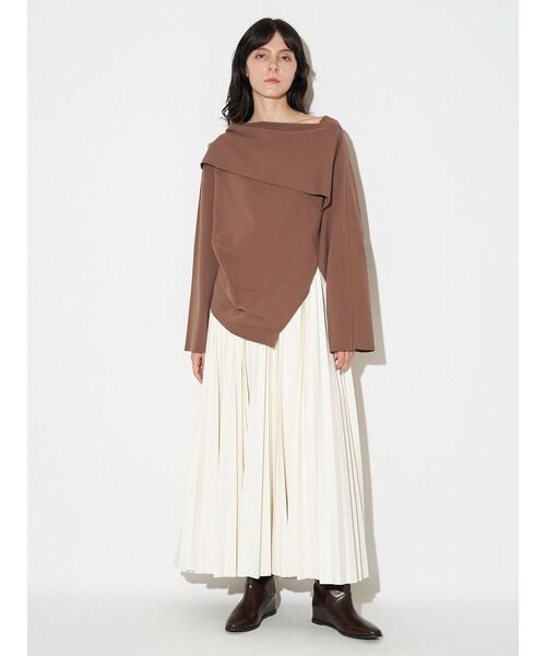 ELENDEEK（エレンディーク）の「アシンメトリーラッフルニット（ニット/セーター・レディース・ブラック/ブラウン/オフホワイト・FREE）」の21枚目の写真