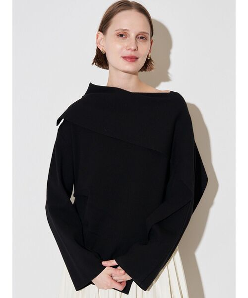 ELENDEEK（エレンディーク）の「アシンメトリーラッフルニット（ニット/セーター・レディース・ブラック/ブラウン/オフホワイト・FREE）」の22枚目の写真