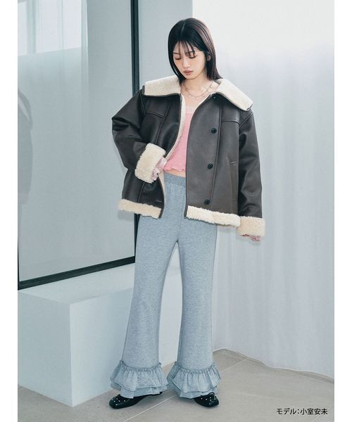 セール】ビックカラーボアジャケット（ブルゾン）｜LILY BROWN（リリー