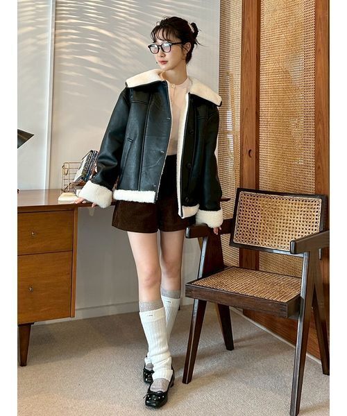 LILY BROWN ビックカラーボアジャケット LILY BROWN｜ビックカラーボアジャケット | Rakuten Fashion(楽天