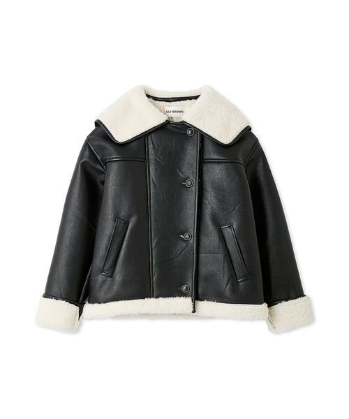 セール】ビックカラーボアジャケット（ブルゾン）｜LILY BROWN（リリー