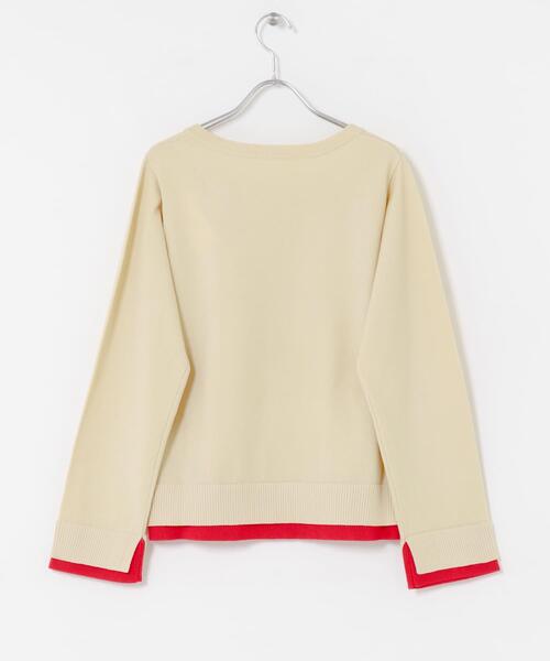 SENSE OF PLACE by URBAN RESEARCH（センスオブプレイスバイアーバンリサーチ）の「ヘンリーネックレイヤードセーター（ニット/セーター・レディース・ベージュ/ブラウン/アイボリー/ブラック・ONE）」の18枚目の写真