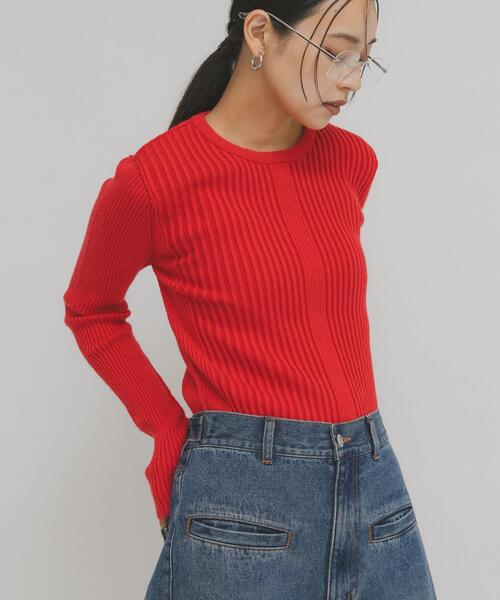 illi ランダムRIBクルーネックニット（ニット/セーター）｜KBF