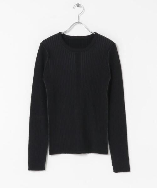 KBF（ケイビーエフ）の「illi　ランダムRIBクルーネックニット（ニット/セーター・レディース・ブルー系その他/レッド系その他/グレー系その他/ホワイト系その他・ONE）」の8枚目の写真