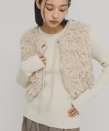 KBF | illi　ランダムRIBクルーネックニット(ニット/セーター)