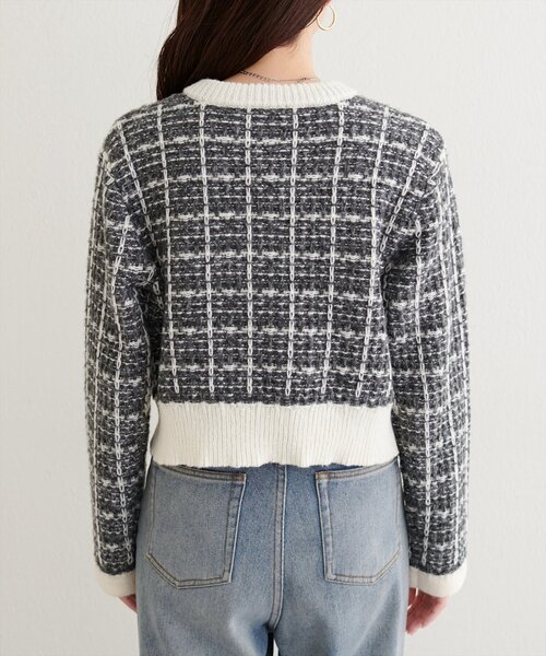 natural couture(ナチュラルクチュール)の「【WEB限定】ツイード風カーディガン(カーディガン/ボレロ・レディース・ブラック/ライトベージュ/ブルー・FREE)」の11枚目の写真