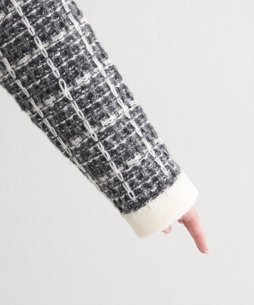 natural couture(ナチュラルクチュール)の「【WEB限定】ツイード風カーディガン(カーディガン/ボレロ・レディース・ブラック/ライトベージュ/ブルー・FREE)」の14枚目の写真