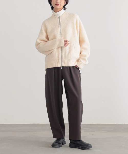 for/c(フォーシー)の「ボアジャケット【サスティナブル】(ブルゾン・レディース・アイボリー/チャコール・L/M)」の17枚目の写真