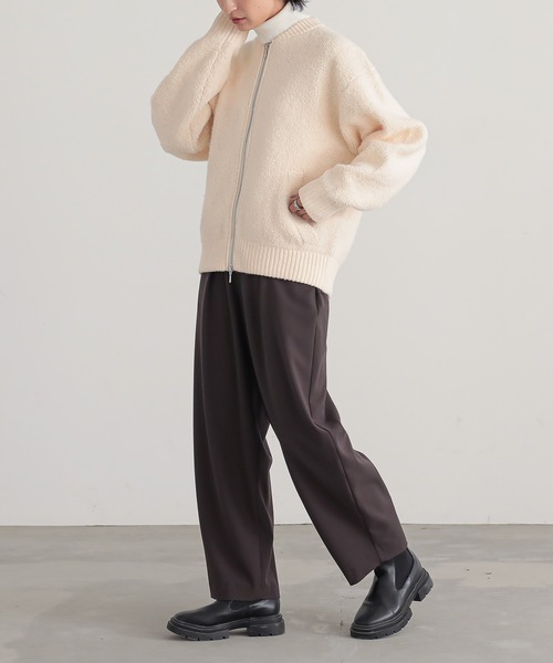 for/c(フォーシー)の「ボアジャケット【サスティナブル】(ブルゾン・レディース・アイボリー/チャコール・L/M)」の20枚目の写真