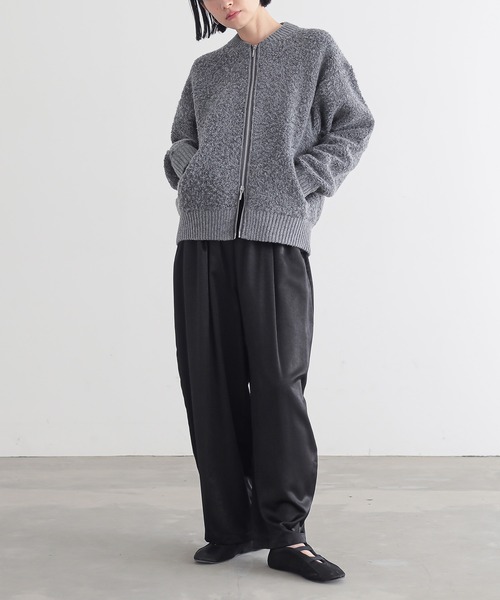 for/c(フォーシー)の「ボアジャケット【サスティナブル】(ブルゾン・レディース・アイボリー/チャコール・L/M)」の8枚目の写真