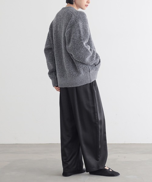 for/c(フォーシー)の「ボアジャケット【サスティナブル】(ブルゾン・レディース・アイボリー/チャコール・L/M)」の10枚目の写真