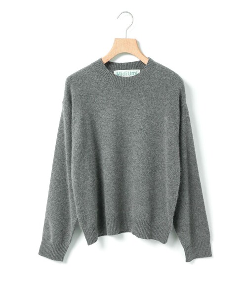 MidiUmi（ミディウミ）の「MidiUmi ラクーンニットプルオーバー（ニット/セーター・レディース・レッド/ブラック/ライトブルー/チャコールグレー/ベージュ・FREE）」の3枚目の写真