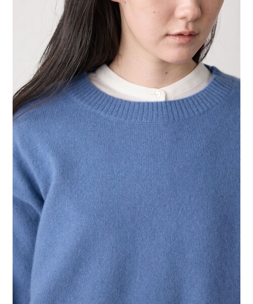 MidiUmi（ミディウミ）の「MidiUmi ラクーンニットプルオーバー（ニット/セーター・レディース・レッド/ブラック/ライトブルー/チャコールグレー/ベージュ・FREE）」の15枚目の写真