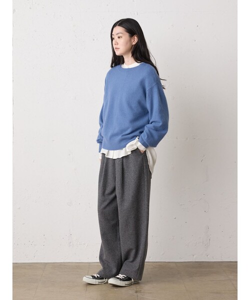 MidiUmi（ミディウミ）の「MidiUmi ラクーンニットプルオーバー（ニット/セーター・レディース・レッド/ブラック/ライトブルー/チャコールグレー/ベージュ・FREE）」の17枚目の写真