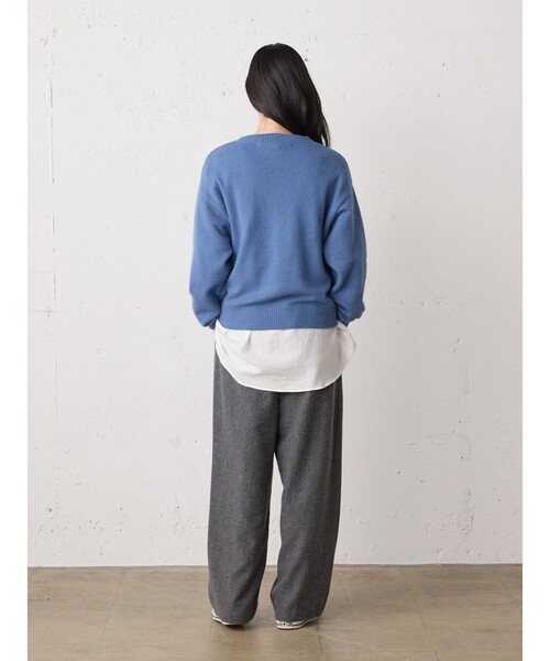 MidiUmi（ミディウミ）の「MidiUmi ラクーンニットプルオーバー（ニット/セーター・レディース・レッド/ブラック/ライトブルー/チャコールグレー/ベージュ・FREE）」の18枚目の写真