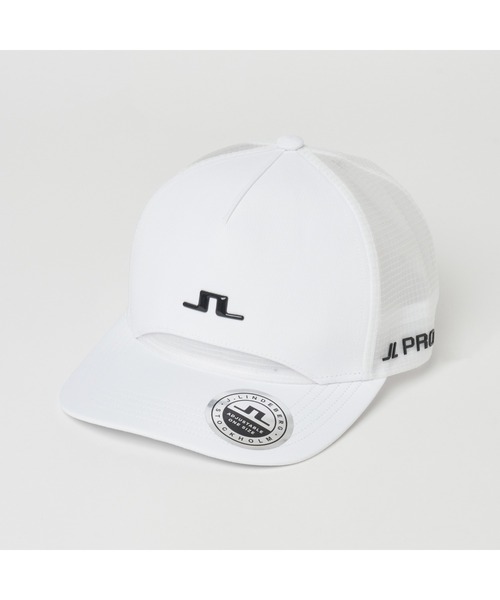 J.LINDEBERG(ジェイリンドバーグ)の「【J.LINDEBERG/GOLF】JLロゴナイロンキャップ(キャップ・メンズ・ブラック/ホワイト・FREE)」の2枚目の写真