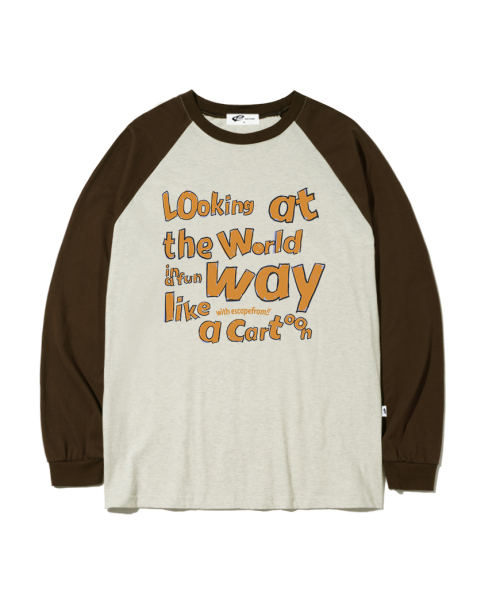 ESCAPEFROM(エスケープフロム)の「ライクカートゥーンプリントロングスリーブブラウン(Tシャツ/カットソー・レディース・その他・MEDIUM/LARGE/SMALL)」の1枚目の写真