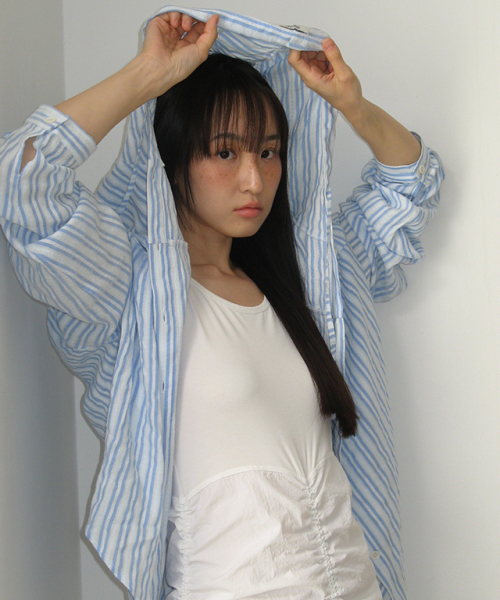 RONRON（ロンロン）の「SLEEVELESS SHIRRING DRESS WHITE（ワンピース・レディース・その他・FREE）」の5枚目の写真