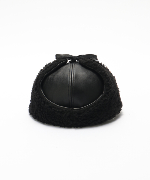 JOURNAL STANDARD(ジャーナルスタンダード)の「Winner Cap×JOURNAL STANDARD Earflap Black Lambskin(ハット・メンズ・ブラック・FREE)」の3枚目の写真