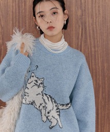 BAYFLOW | ネコニットプルオーバー(ニット/セーター)