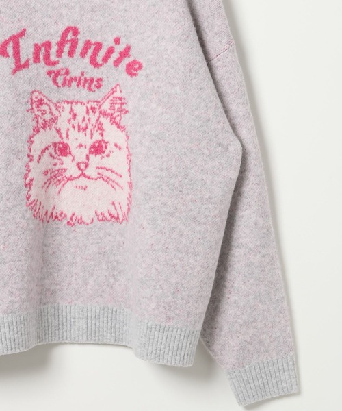 BAYFLOW（ベイフロー）の「ネコニットプルオーバー（ニット/セーター・レディース・ライトブルー/レッド/ライトグレー・FREE）」の22枚目の写真