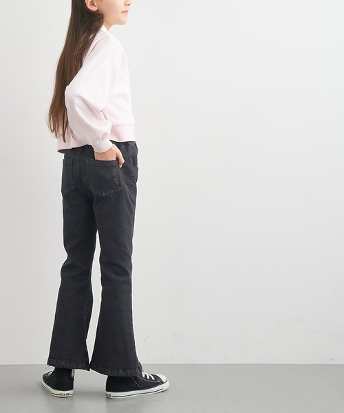 coca（coca）（コカ）の「キッズ　デニム刺繍フレアパンツ（デニムパンツ・キッズ・ブラック/ブルー・150/130/120/140）」の12枚目の写真