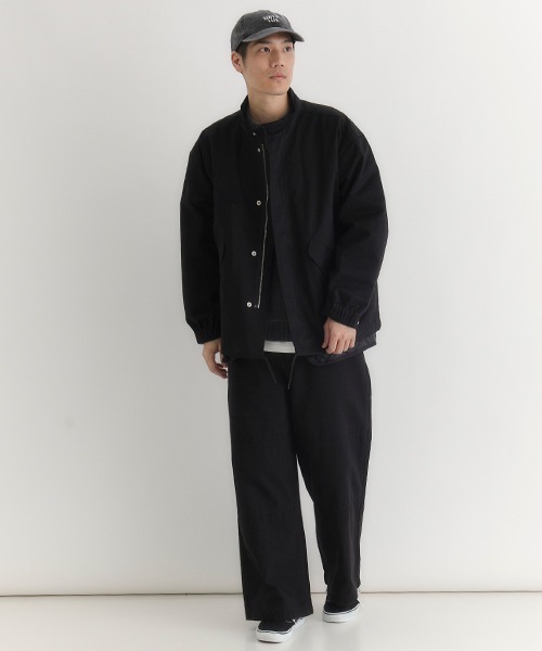 BACK NUMBER（バックナンバー）の「【BACK NUMBER】コットンダック ワイドレッグ ワークパンツ (ハイウエスト/耐久性/通気性/大人カジュアル)（その他パンツ・メンズ・ブラック/ダークグレー/ベージュ・M/L/XL）」の10枚目の写真