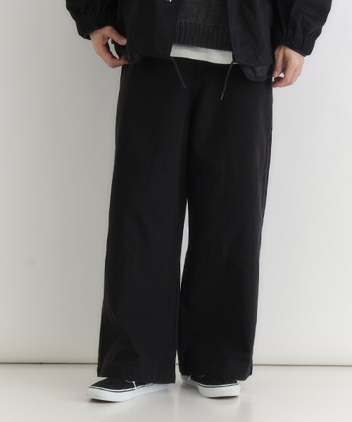 BACK NUMBER（バックナンバー）の「【BACK NUMBER】コットンダック ワイドレッグ ワークパンツ (ハイウエスト/耐久性/通気性/大人カジュアル)（その他パンツ・メンズ・ブラック/ダークグレー/ベージュ・M/L/XL）」の13枚目の写真
