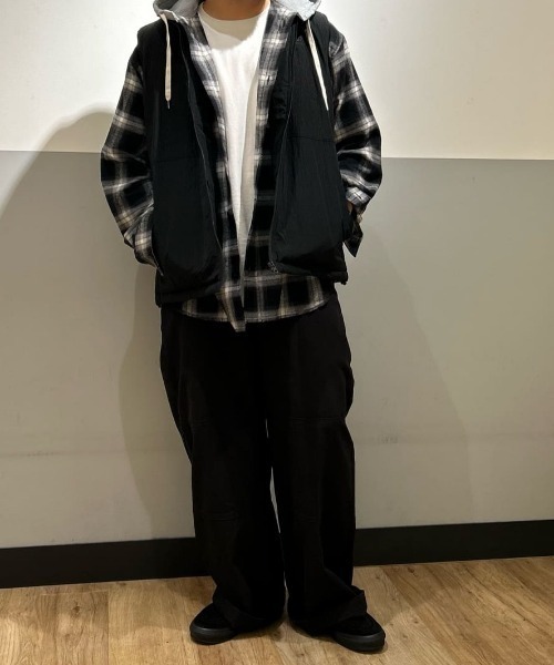 BACK NUMBER（バックナンバー）の「【BACK NUMBER】コットンダック ワイドレッグ ワークパンツ (ハイウエスト/耐久性/通気性/大人カジュアル)（その他パンツ・メンズ・ブラック/ダークグレー/ベージュ・M/L/XL）」の17枚目の写真