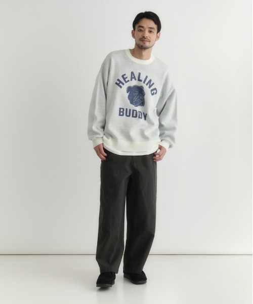 BACK NUMBER（バックナンバー）の「【BACK NUMBER】コットンダック ワイドレッグ ワークパンツ (ハイウエスト/耐久性/通気性/大人カジュアル)（その他パンツ・メンズ・ブラック/ダークグレー/ベージュ・M/L/XL）」の21枚目の写真