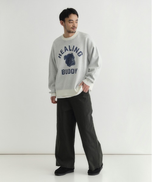 BACK NUMBER（バックナンバー）の「【BACK NUMBER】コットンダック ワイドレッグ ワークパンツ (ハイウエスト/耐久性/通気性/大人カジュアル)（その他パンツ・メンズ・ブラック/ダークグレー/ベージュ・M/L/XL）」の22枚目の写真