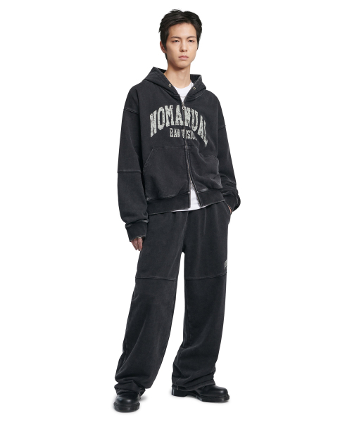NOMANUAL(NOMANUAL)の「C.A VINTAGE HOODED ZIP-UP - WASHED BLACK(パーカー・レディース・その他・LARGE/SMALL/MEDIUM)」の3枚目の写真