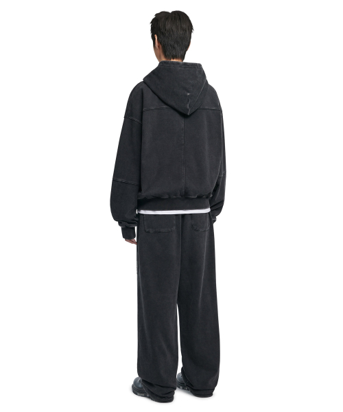 NOMANUAL(NOMANUAL)の「C.A VINTAGE HOODED ZIP-UP - WASHED BLACK(パーカー・レディース・その他・LARGE/SMALL/MEDIUM)」の4枚目の写真