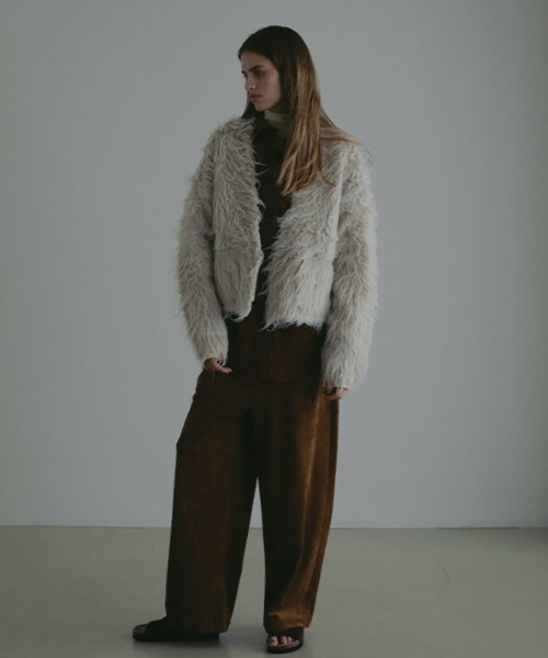 ETRE TOKYO（エトレトウキョウ）の「ダブルフェイスヘアリーニットカーディガン（カーディガン/ボレロ・レディース・ピンク/ライトベージュ・FREE）」の10枚目の写真